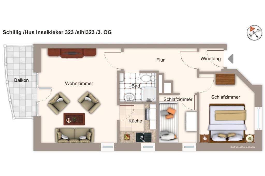 Hus Inselkieker Hus Inselkieker 323 Lejlighed Schillig Eksteriør billede